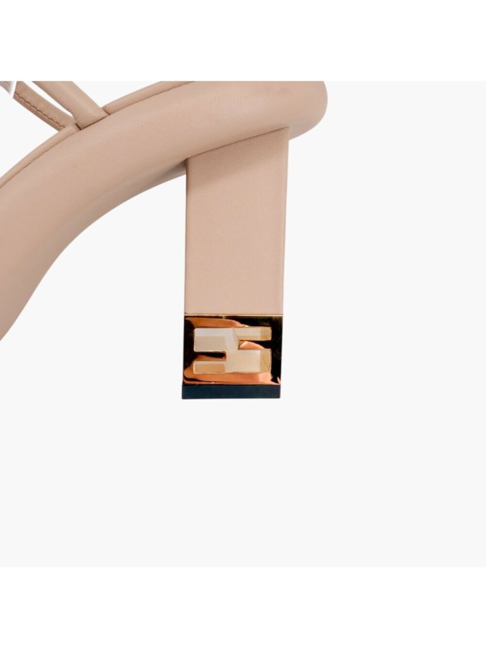 Fendi Baguette Ankle Strap Sandals Size 40.5 US 10.5 Heels Beige Leather - Picture 7 of 15